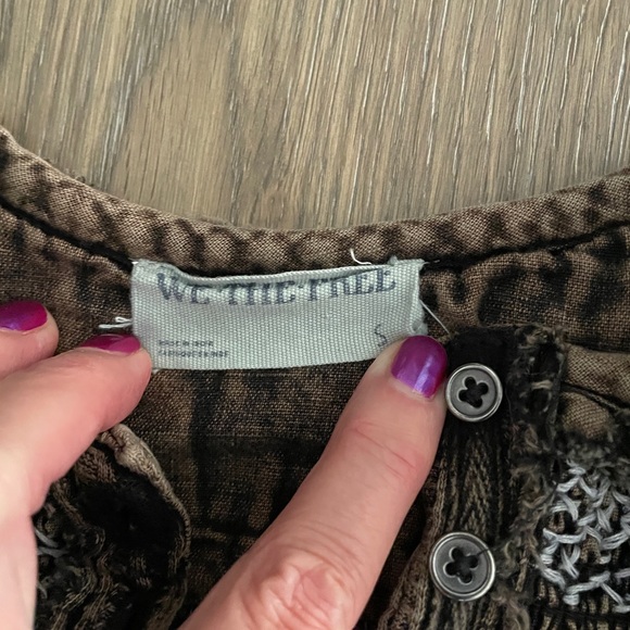 Free People Waffle Knit Top small - Picture 4 of 4